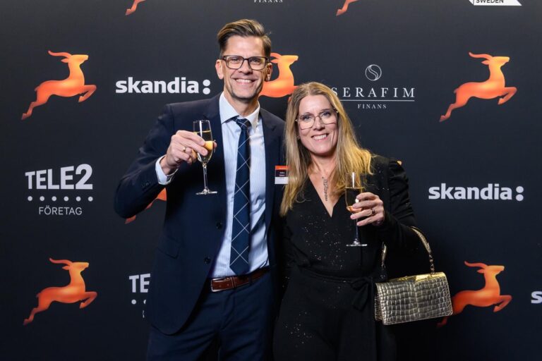 Anders Dalmén och Lisa Huge på DI Gasell gala 2023